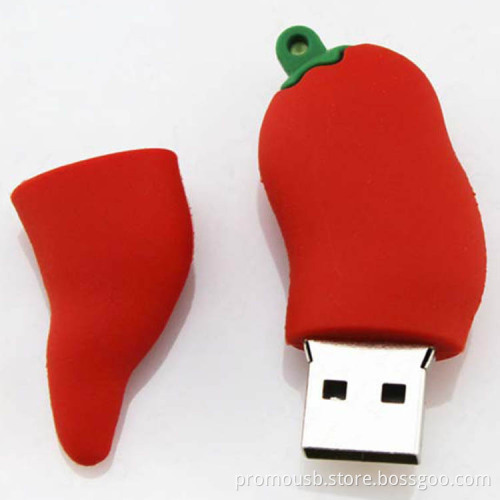 simulation red sweet peppers chili PVC USB promotion